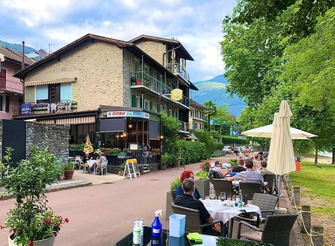 Osteria La Riva Hotel Minusio Kültér fotó